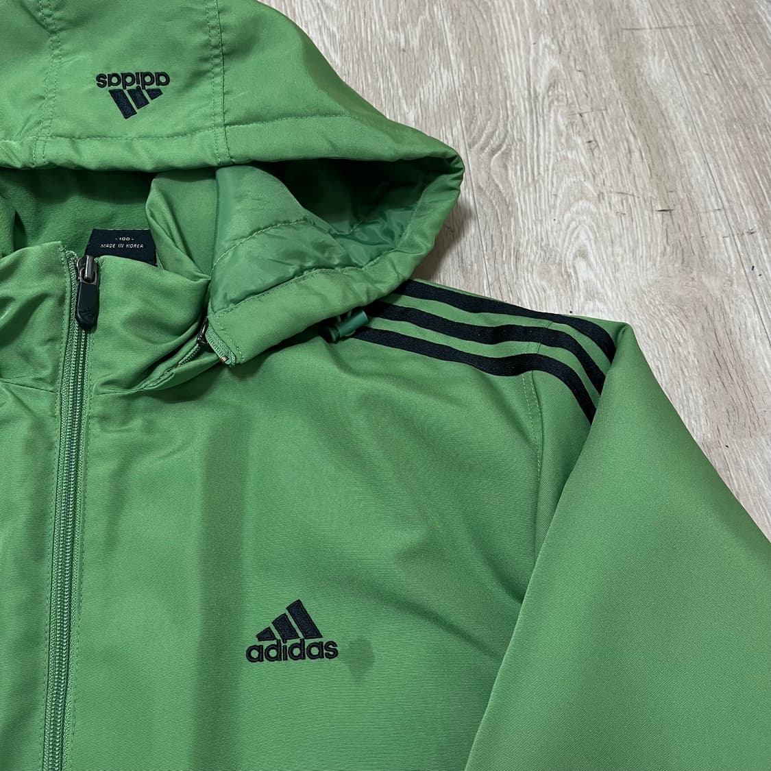 아디다스 올드스쿨 사이드라인 바람막이 후드 패딩 점퍼 L(100) 상품이미지2