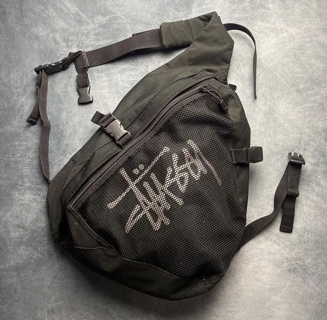 90's Stussy 스투시 슬링백 블랙 상품이미지3