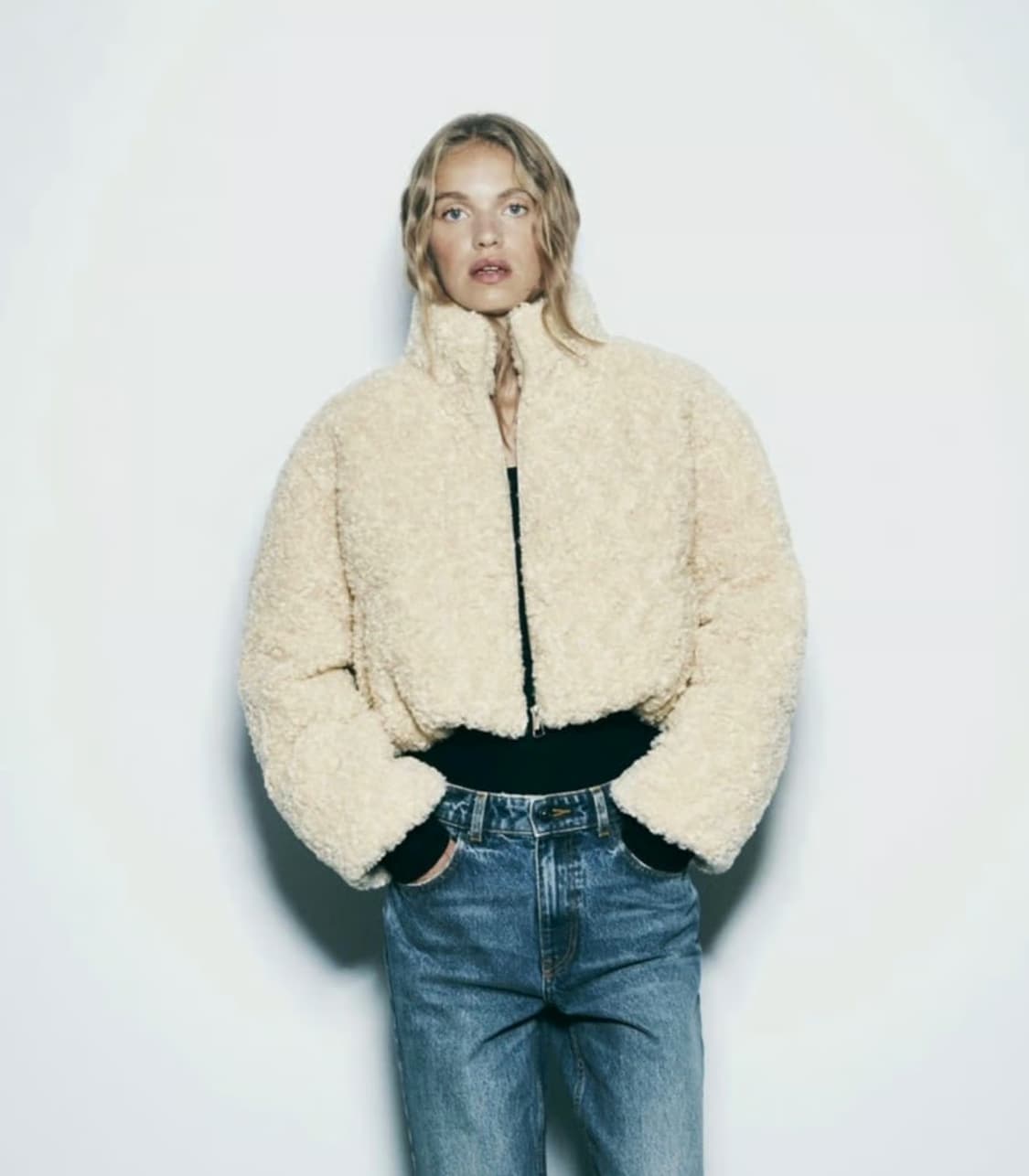 자라 크롭 양털 자켓 패딩 상품이미지2