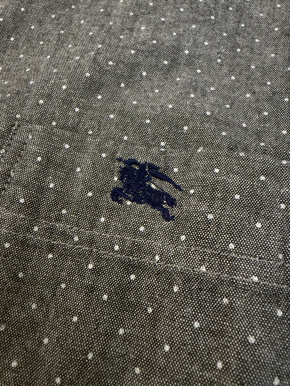 버버리 폴카닷 땡땡이 기마로고 셔츠 그레이 상품이미지3