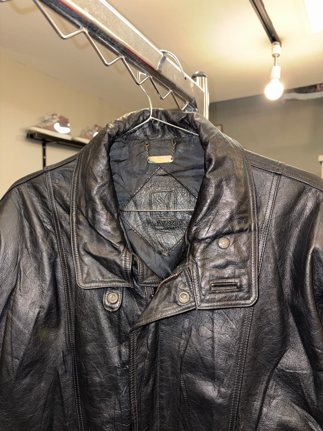 90’s Play Boy genuine leather jacket 상품이미지5