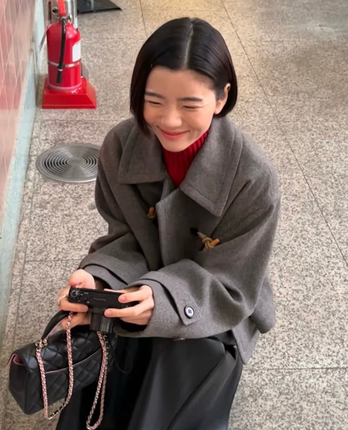 엣코너 캐시미어블랜드 크롭코트 상품이미지8