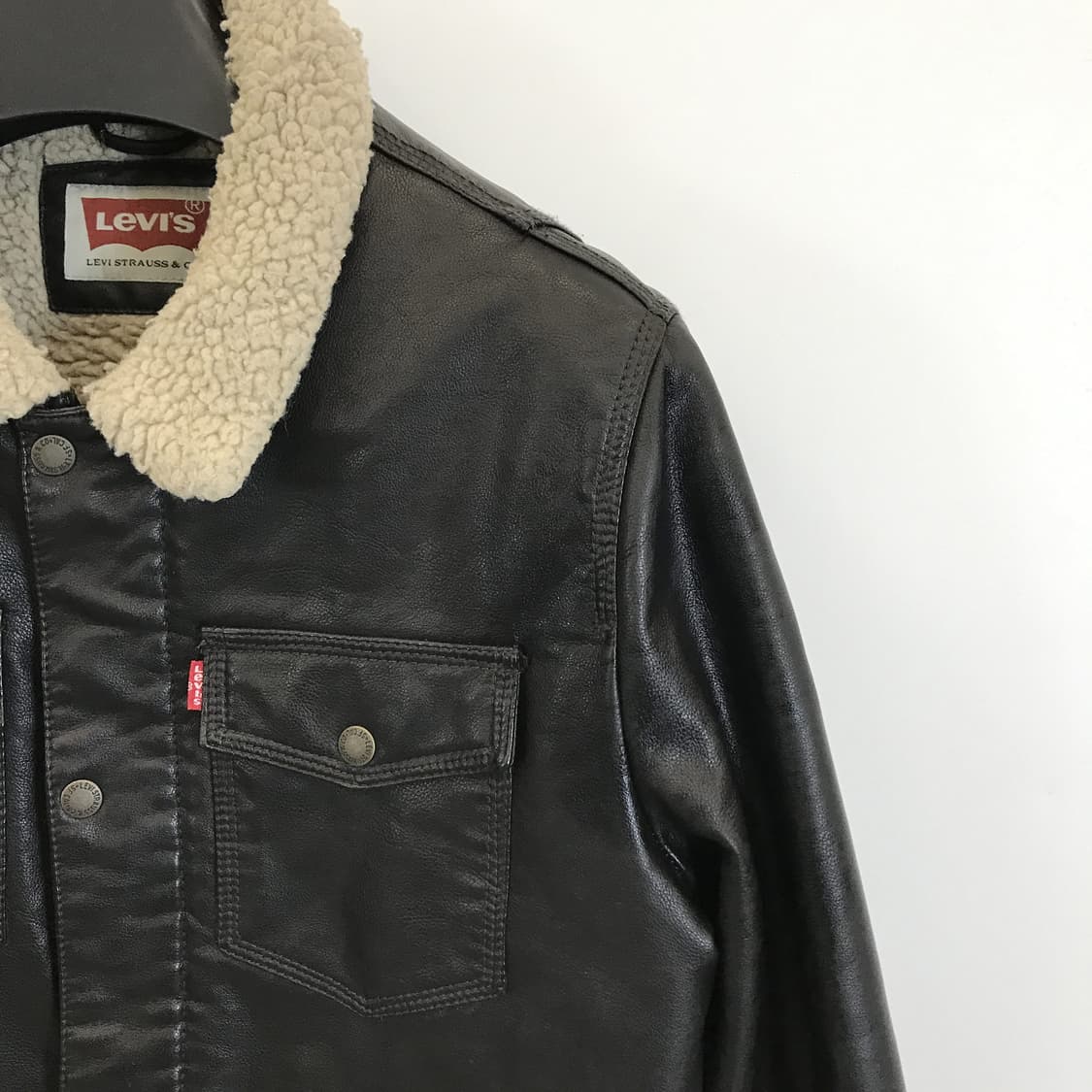리바이스 가죽 레더 쉐르파 자켓 [M사이즈] 상품이미지2