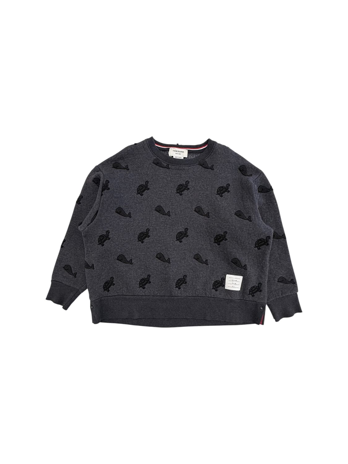 톰브라운 터틀 & 웨일 자수 스웨트셔츠 상품이미지1