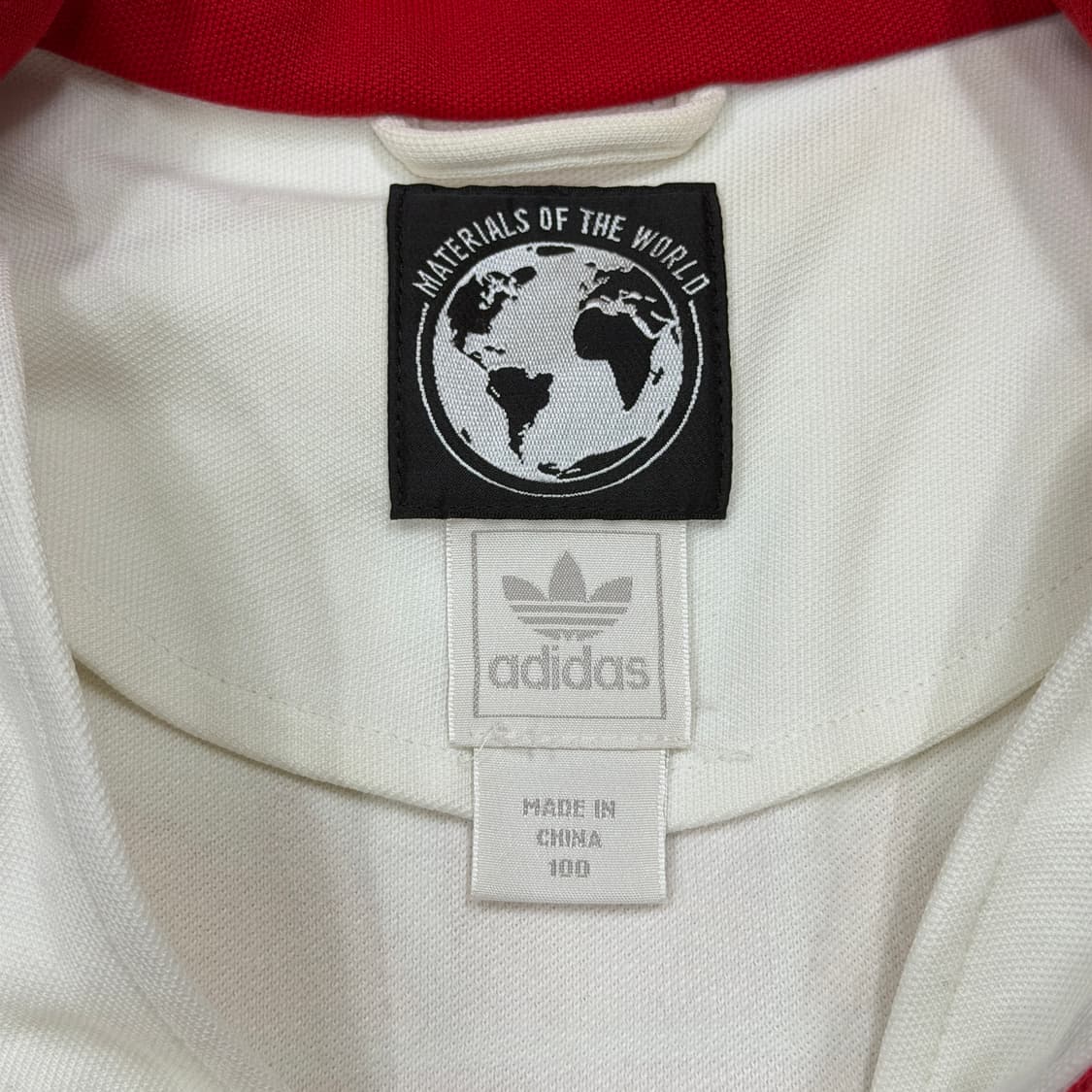 아디다스 빈티지 캐나다 화이트 레드 흰빨 트랙탑 져지 자켓 L 100 상품이미지5