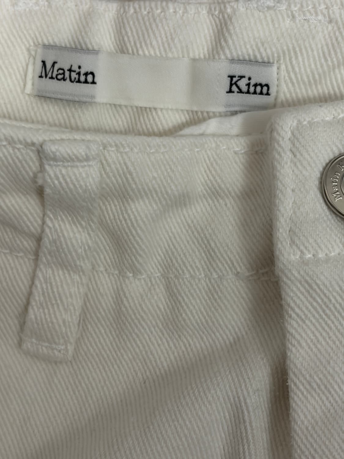 마뗑킴 화이트 코튼 팬츠 상품이미지5