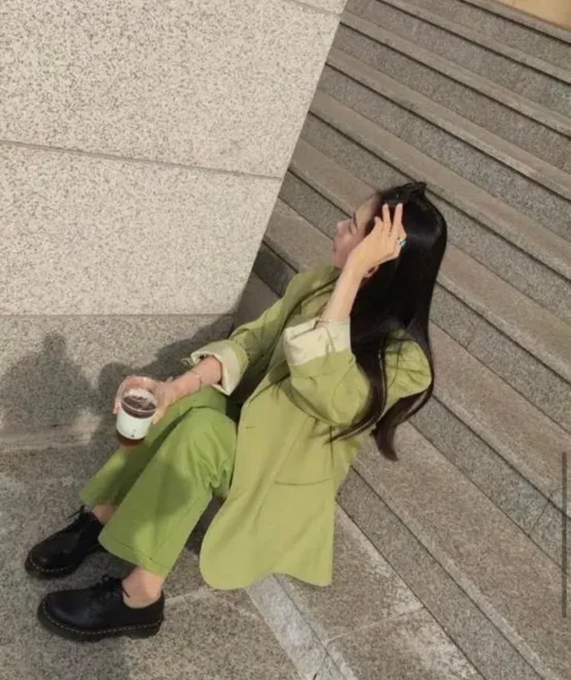 [무배]페일제이드 오버핏 자켓 오버사이즈 블레이저(올리브 그린) 상품이미지5