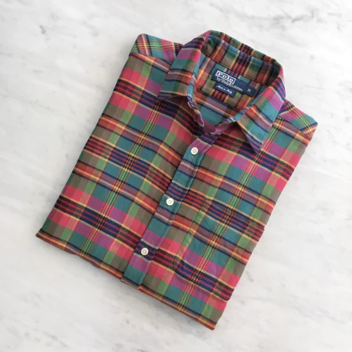 ITALY 폴로 멀티 체크 셔츠 / 남성 105 사이즈 상품이미지1