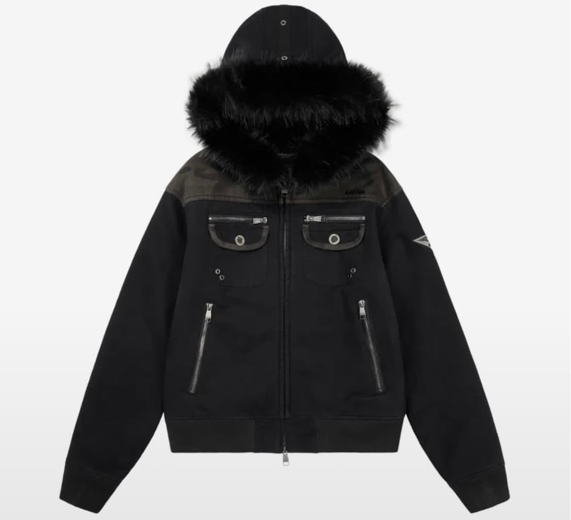 아캄 퍼 카모 자켓 1사이즈 Fur Camo Contrast Jacket 상품이미지1