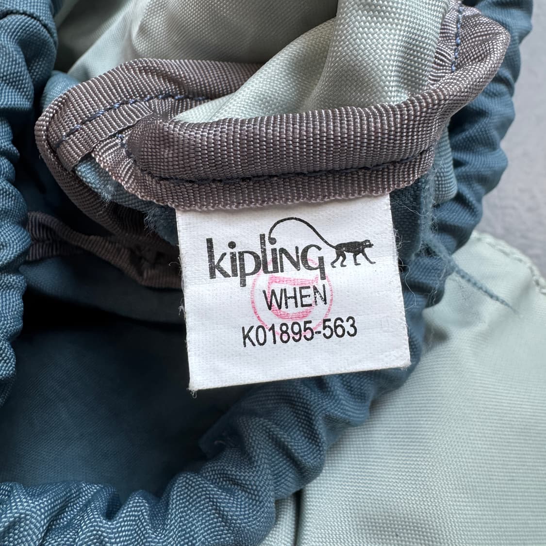 키플링 복조리 고릴라 키링 하늘색 복주머니 미니 백팩 상품이미지7