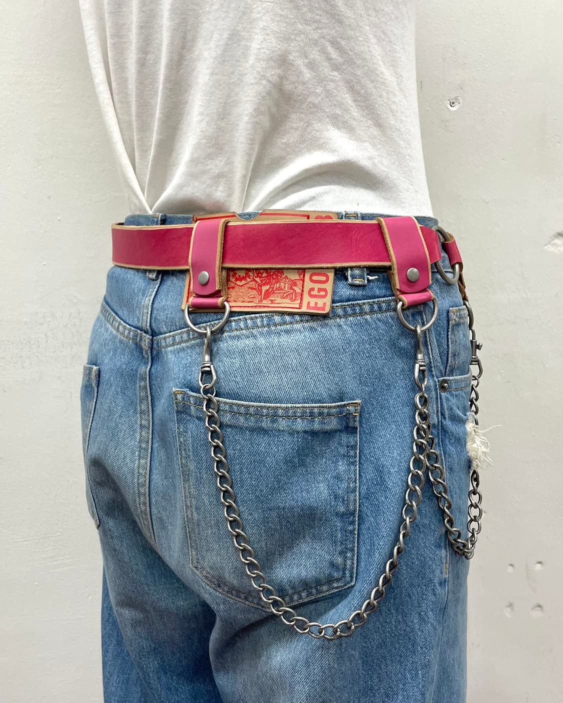 hot pink layered chain western belt 상품이미지5