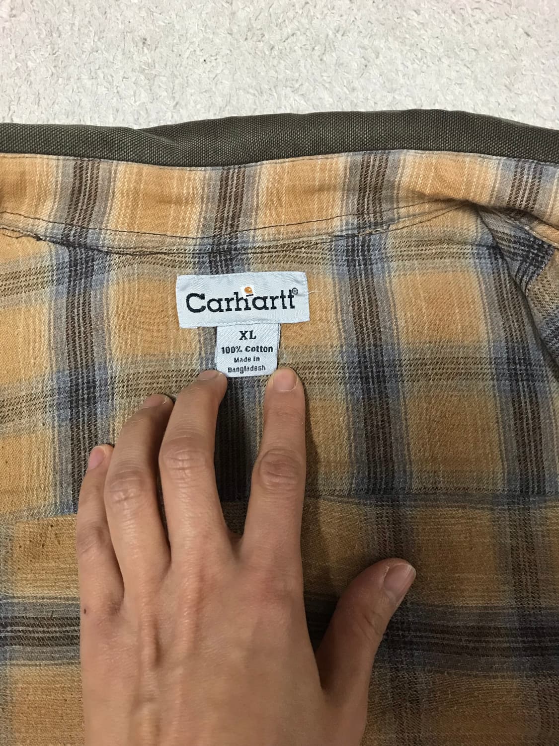 Carhatt 칼하트 다크브라운 누빔 워크 셔츠자켓 xL 상품이미지5