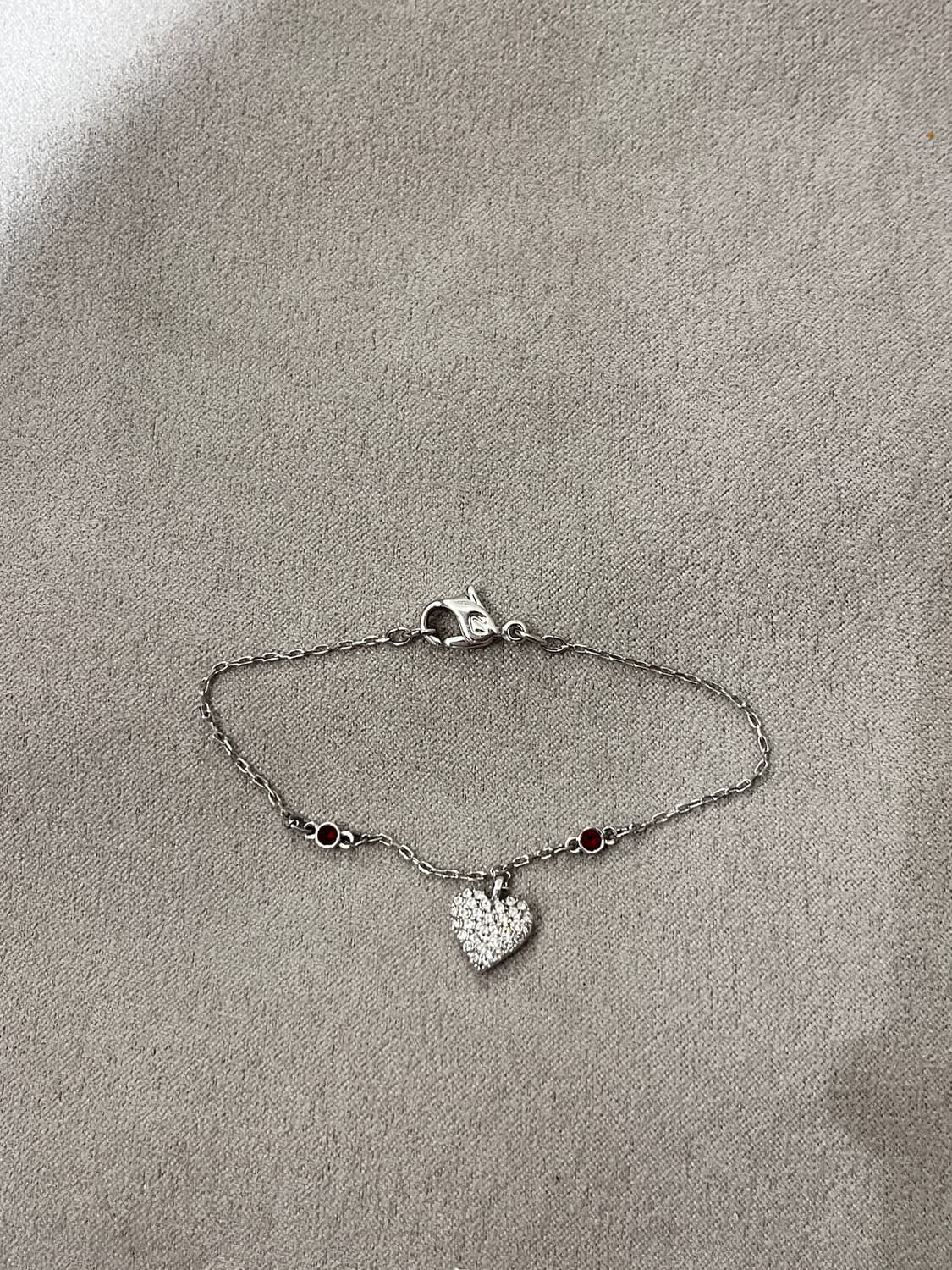 스와로브스키 하트 루비 팔찌 상품이미지1