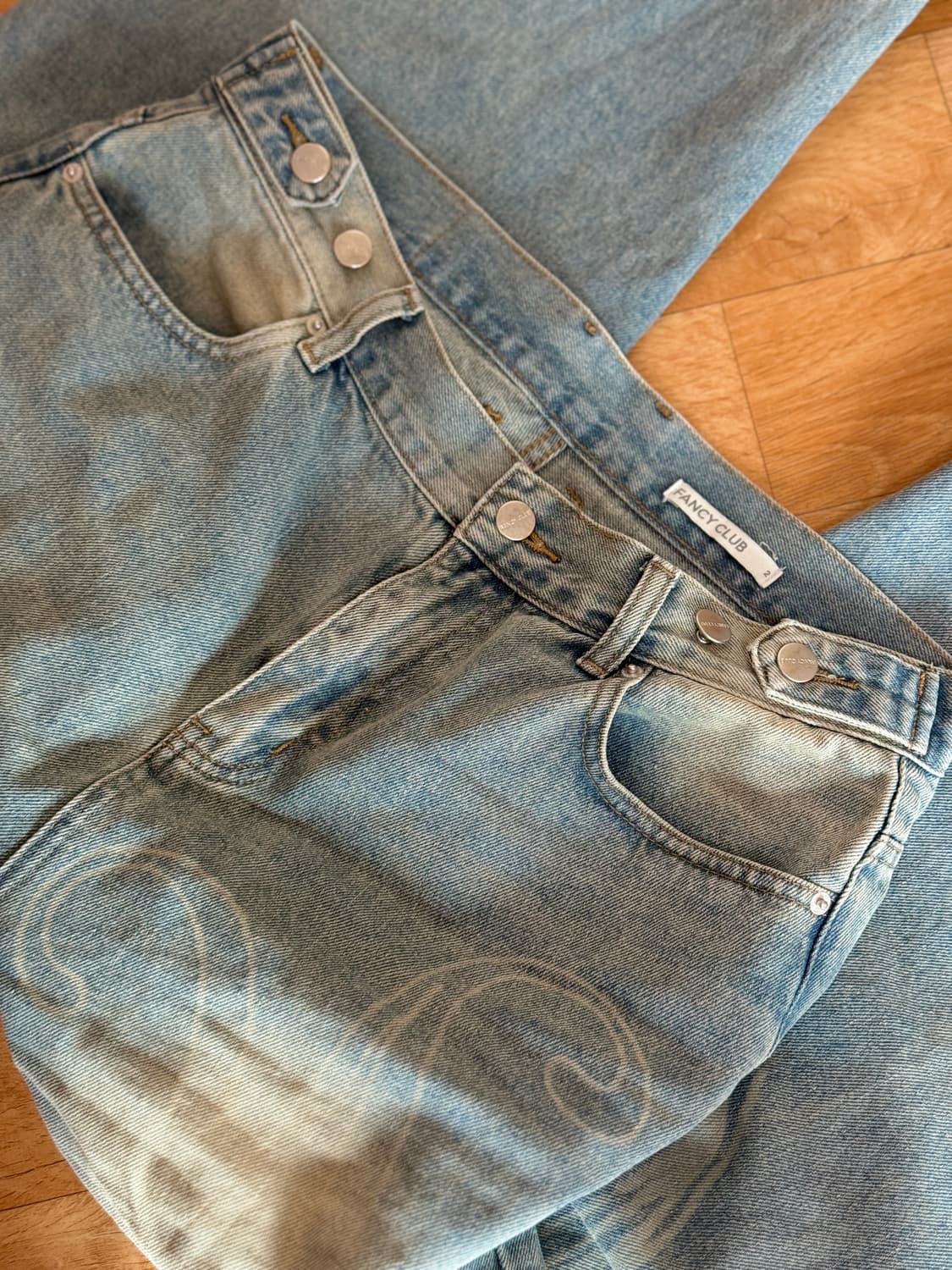 팬시클럽 엔젤 빈티지 워싱 핀턱팬츠 2 상품이미지6