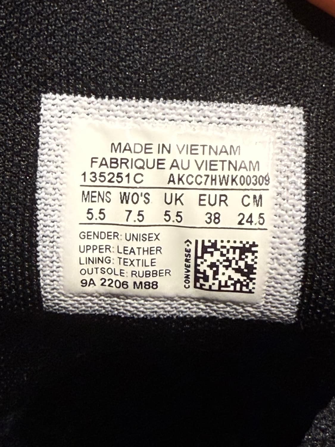 컨버스 척테일러 올스타 레더 하이 블랙 상품이미지2