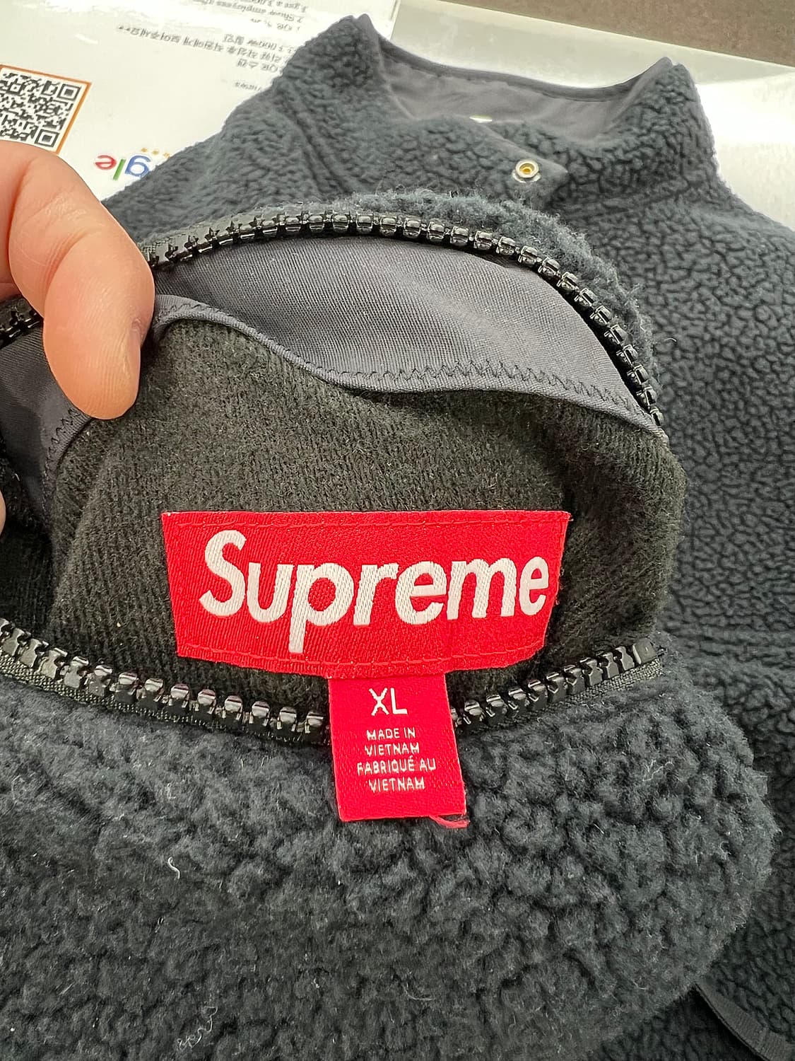 슈프림 24fw 폴라텍 셔링 리버시블 풀오버 블랙 상품이미지8