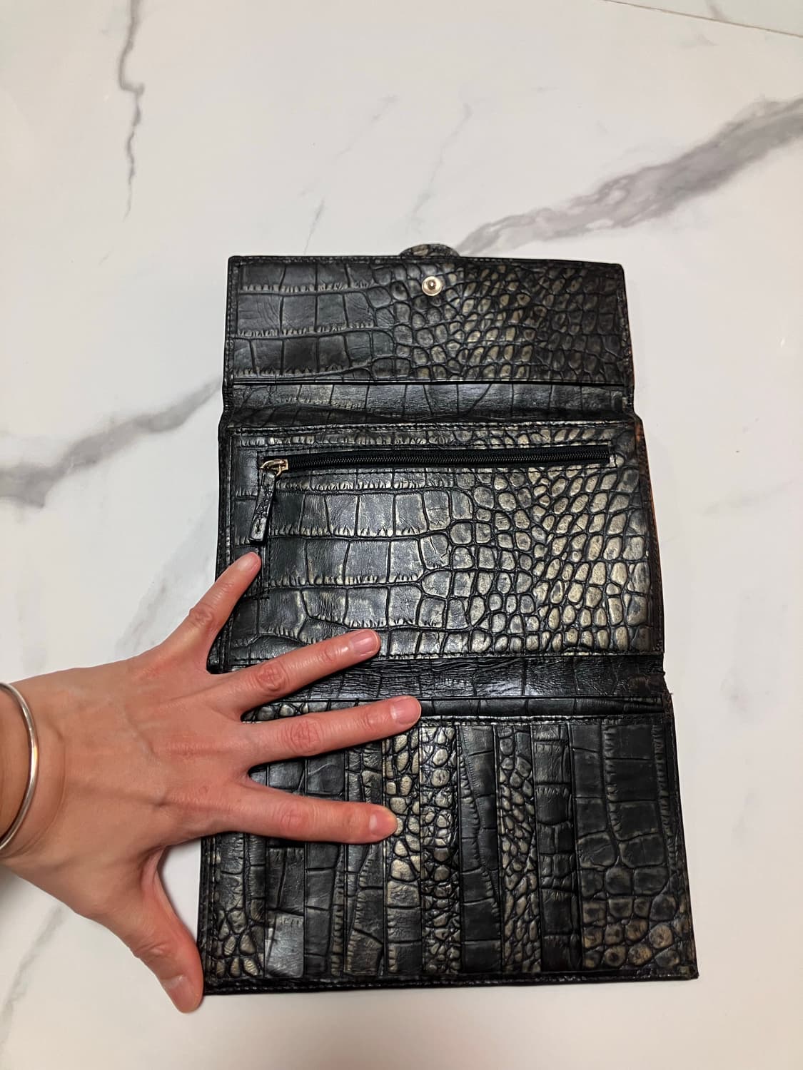 Y2K 갸루 스타일 게스 호피 송치 지갑 모노그램 상품이미지5