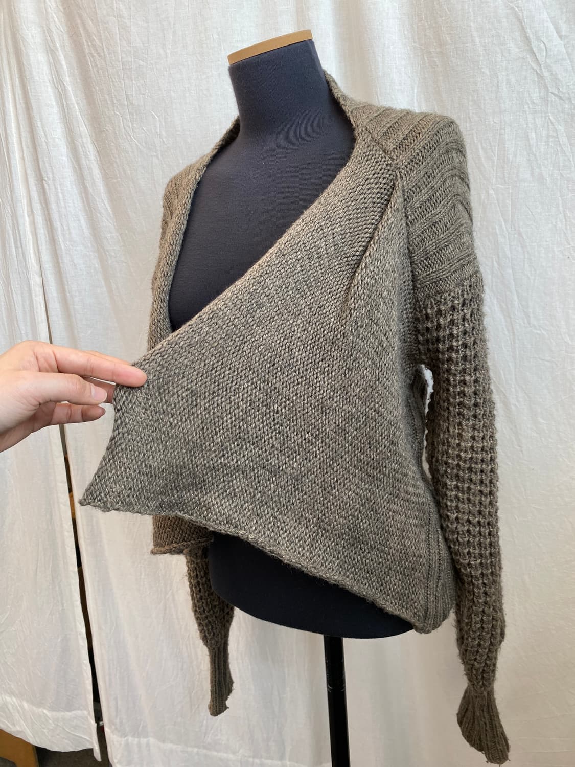 브라운 오픈 니트가디건(M-L) 상품이미지3