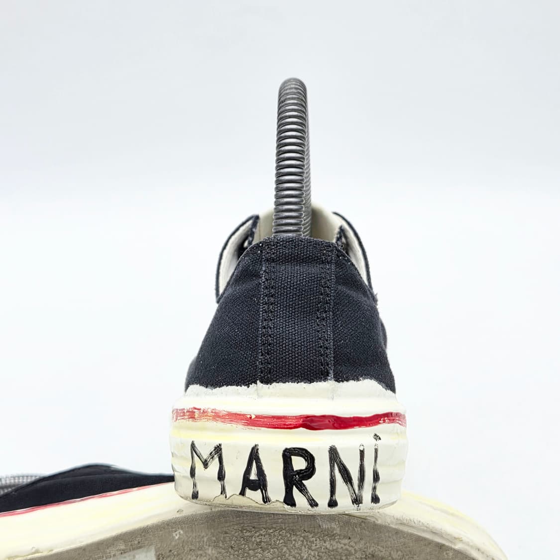  마르니 우먼스 GOOEY 로고 캔버스 스니커즈 블랙 (38)  상품이미지2