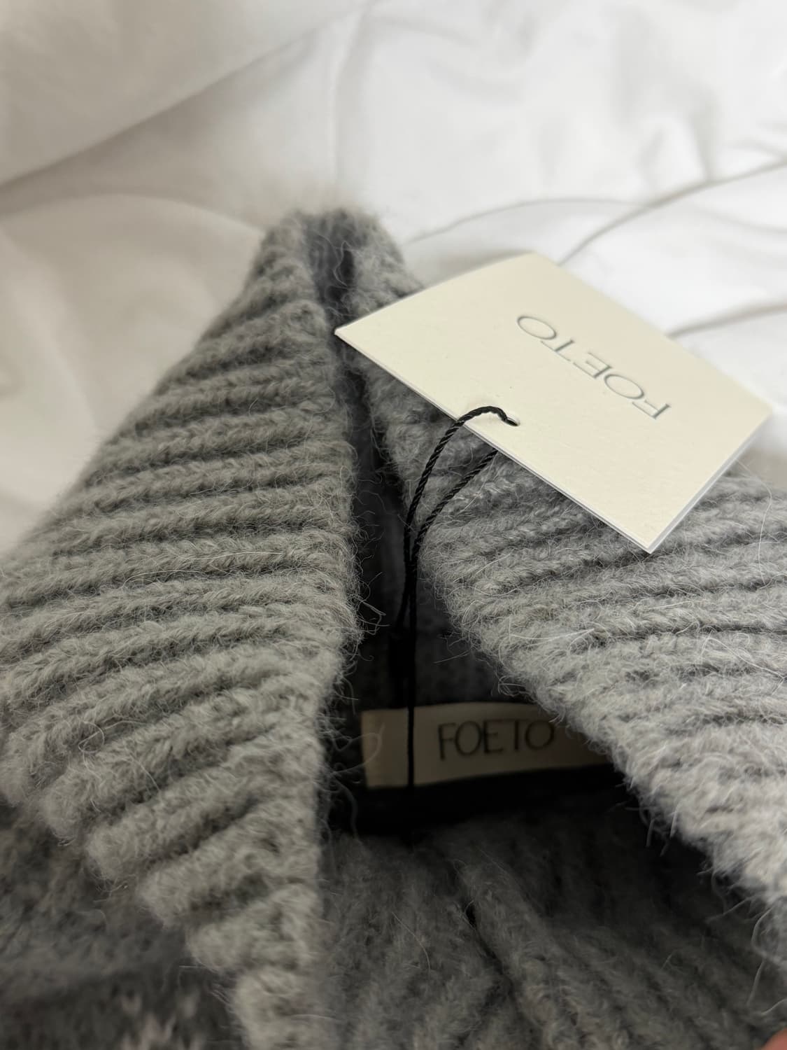 (새상품) foeto 포에토 노르딕 가디건 그레이 상품이미지5