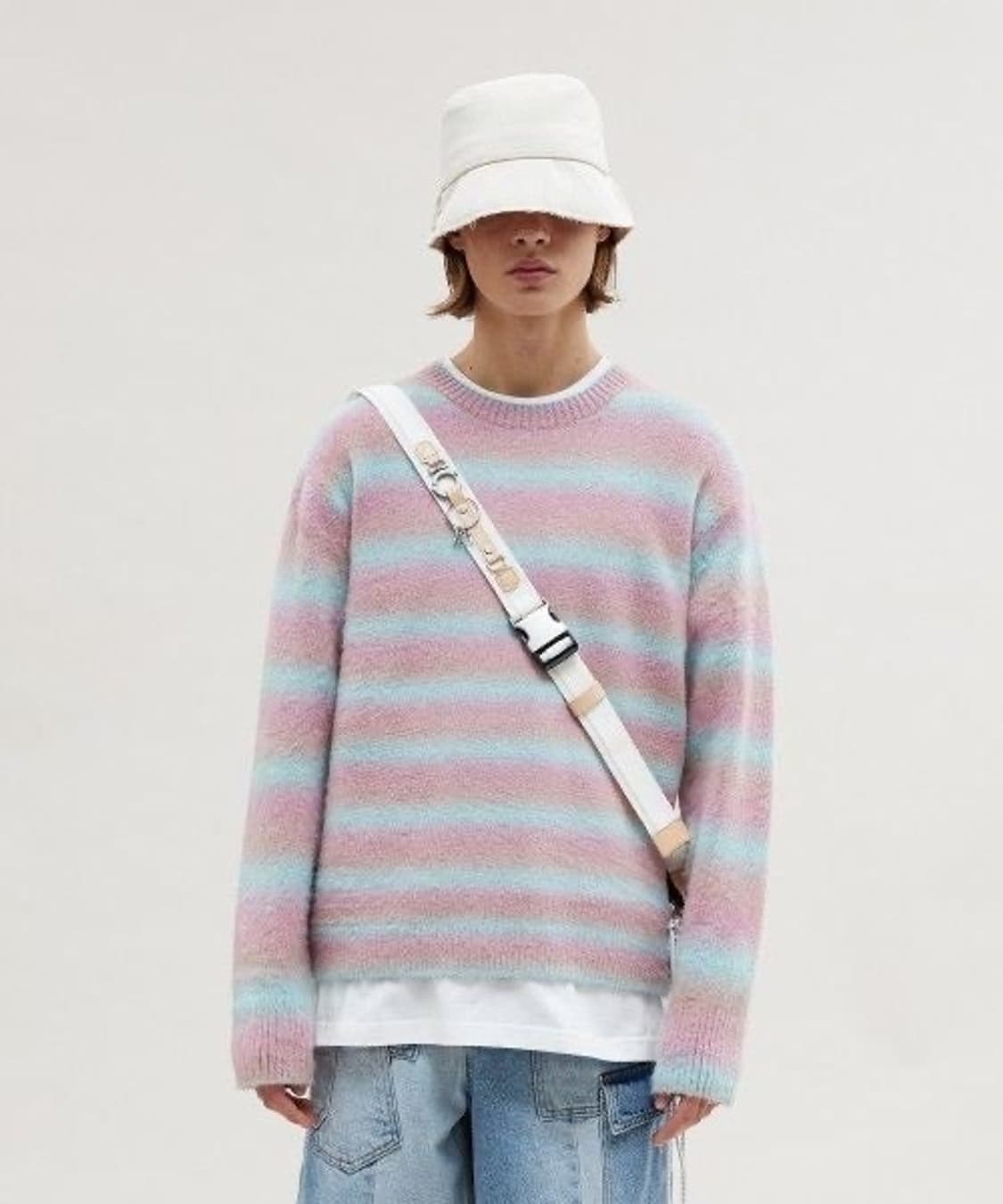 앤더슨벨 브러쉬드 알파카 블렌드 스트라이프 스웨터  상품이미지1