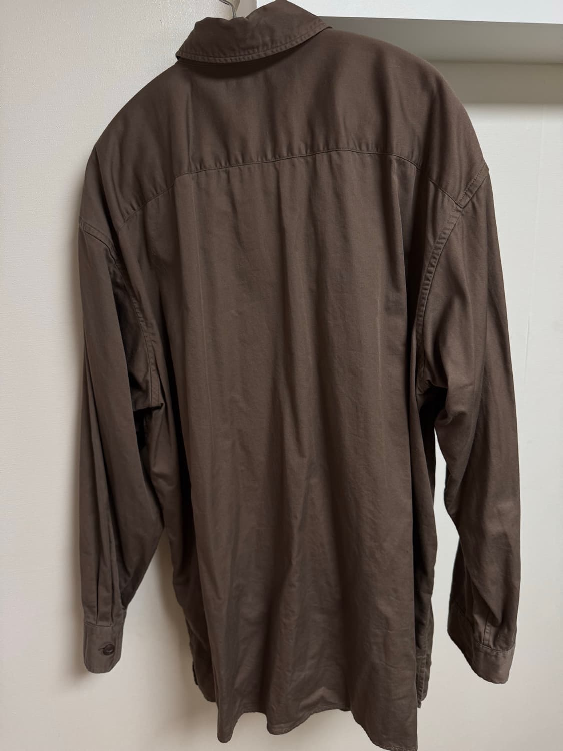 [XL]유니클로U 오버사이즈워크셔츠(브라운) 상품이미지9