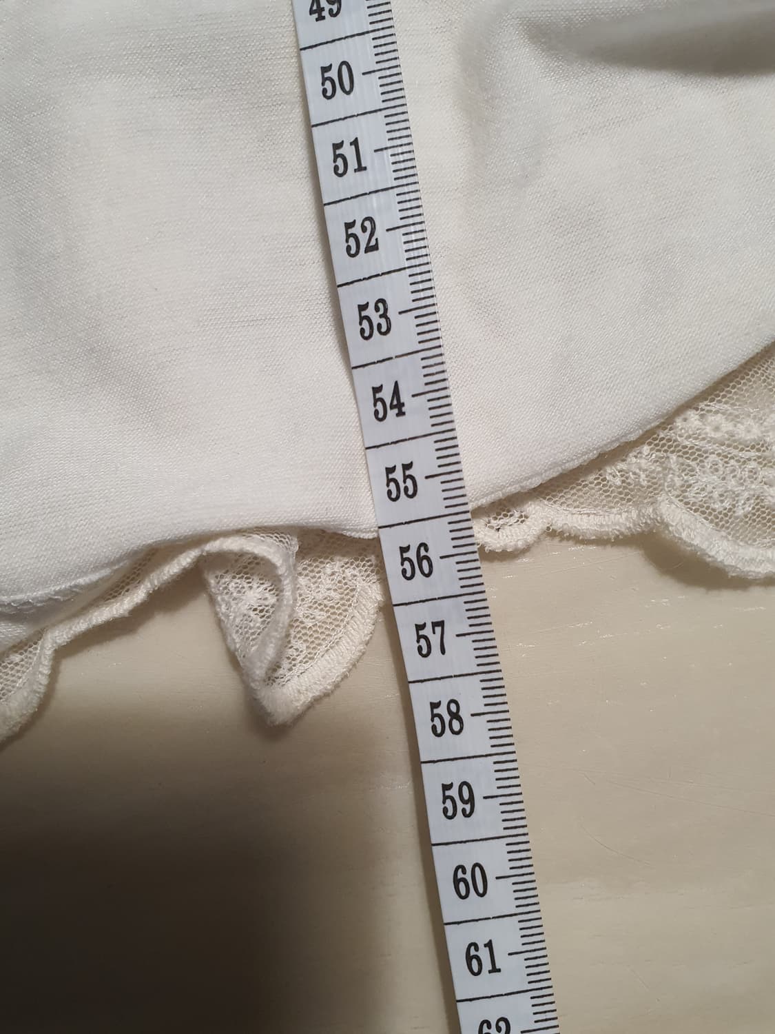 [빈티지] 레이스 튤 스커트 아이보리 언발 치마 상품이미지8