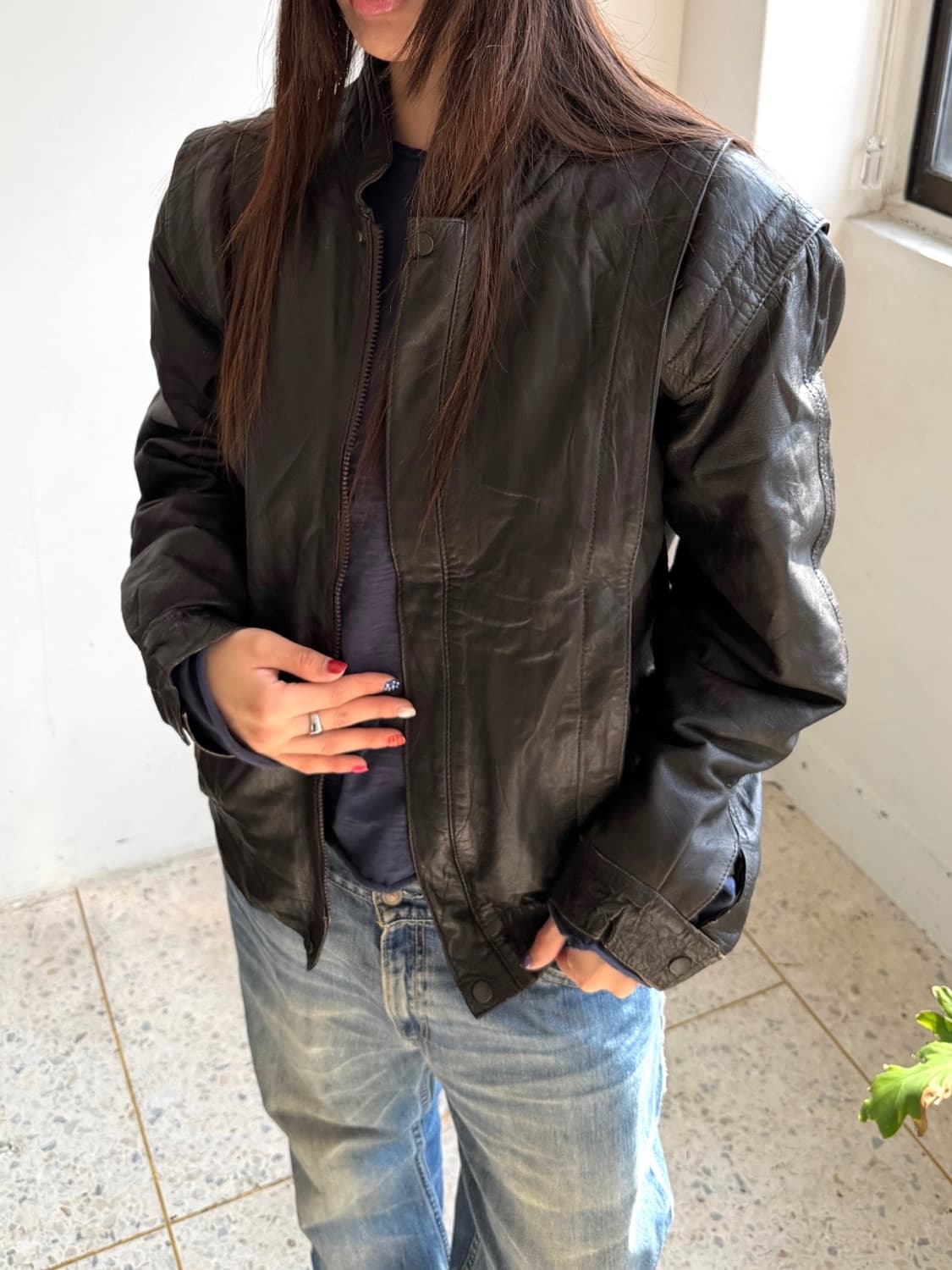 리얼레더 양가죽 블루종 자켓 상품이미지1