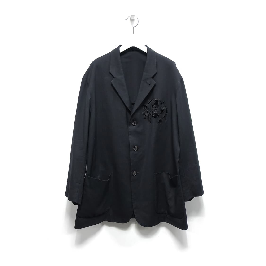 YOHJIYAMAMOTO Y's 플라워 아플리케 재패니즈 클래식자켓 원판 상품이미지1