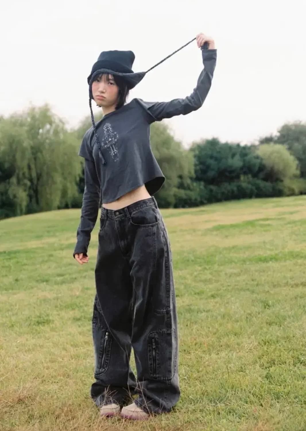 [새상품] 코이세이오 레이어드 롱슬리브 다크그레이 상품이미지2