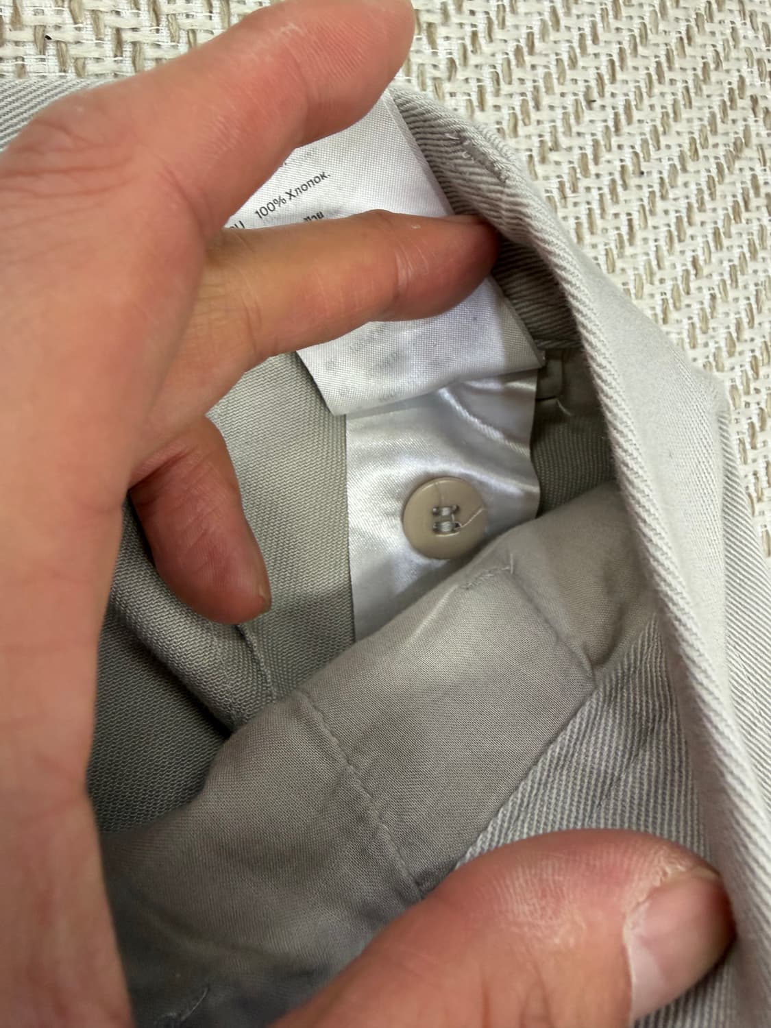 정품) COS 코스 신형 베이지색 와이드 면바지 44 상품이미지7