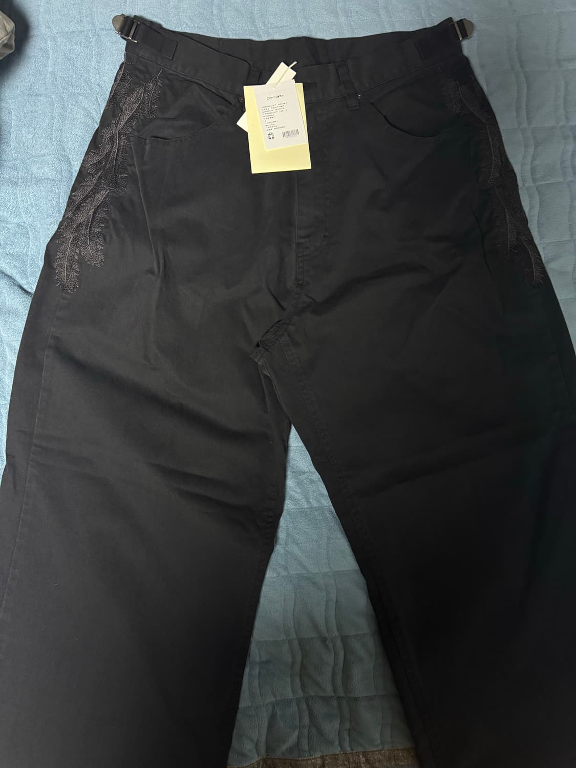 4) 폴리테루 1011 페더 고시마 팬츠 블랙 상품이미지1