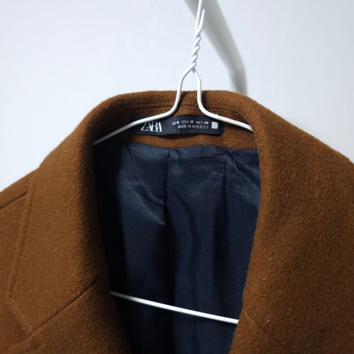 자라 브라운 울 코트 M 상품이미지3