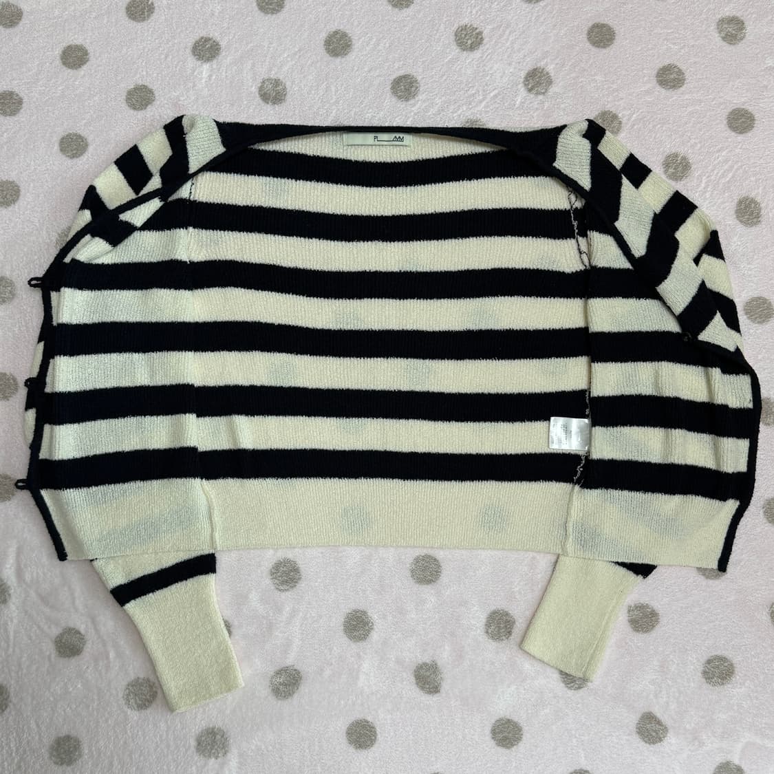 plamm 스트라이프 크롭가디건 상품이미지3
