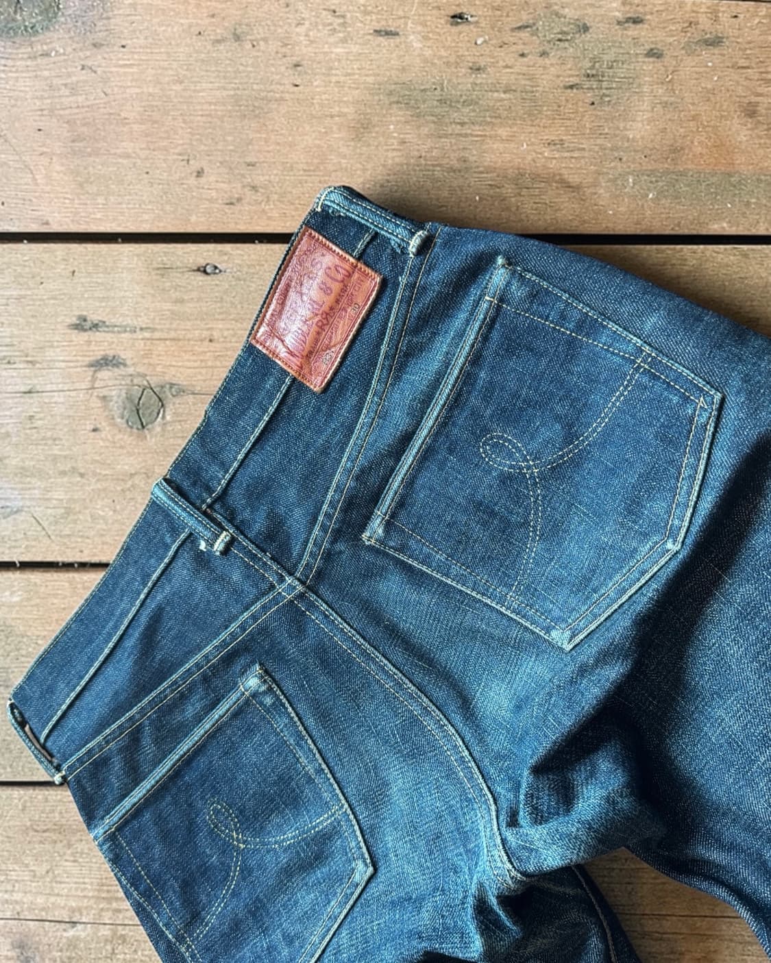 RRL 리미티드 에디션 5포켓 셀비지 데님 팬츠 made in usa 상품이미지7