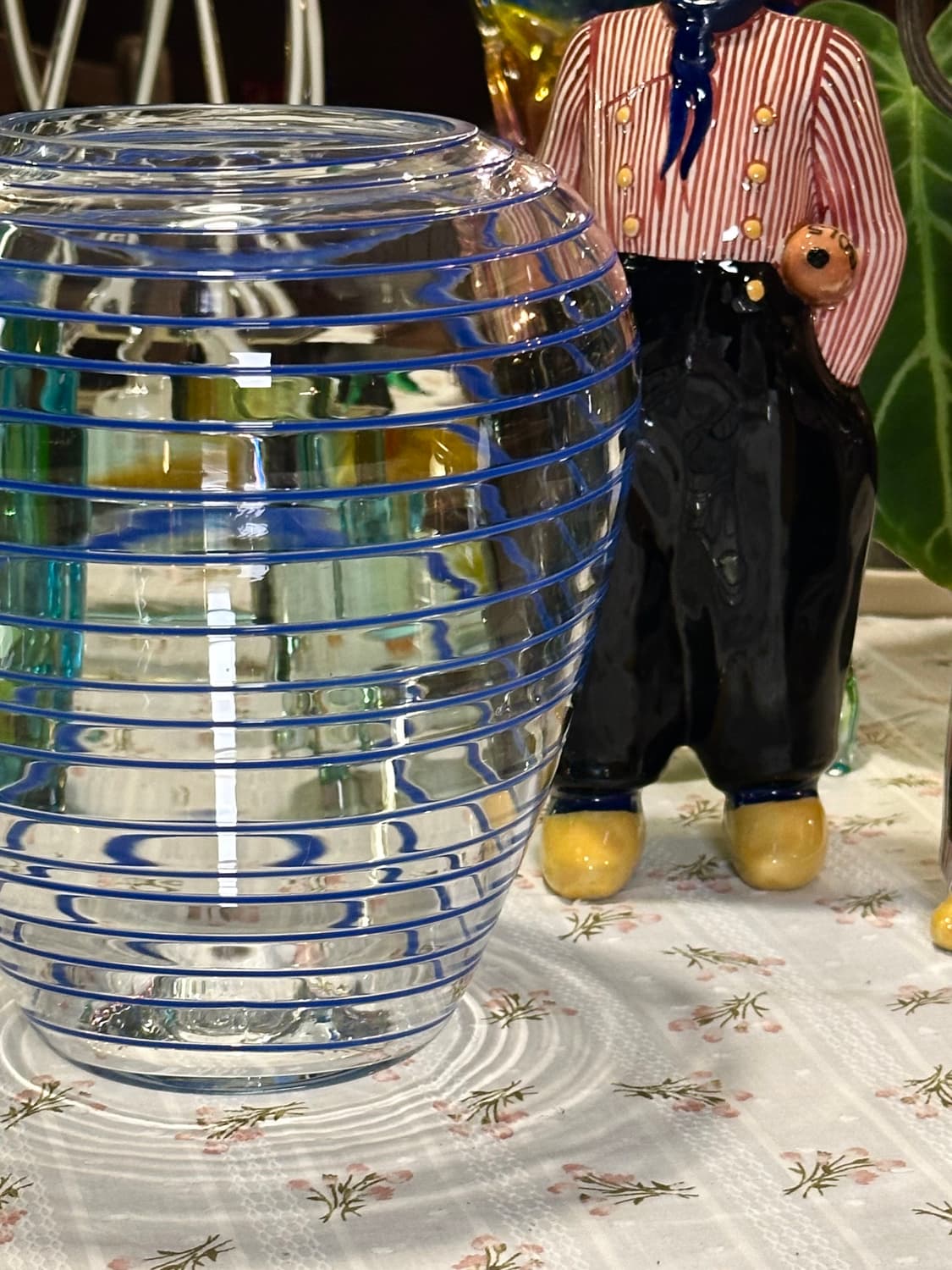 Vintage blue coil artglass vase 상품이미지8