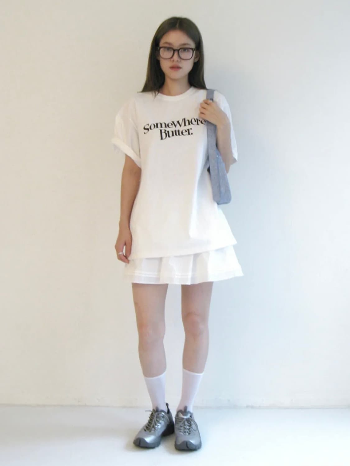 썸웨어버터 웨이브 로고 오버핏 티셔츠 상품이미지3