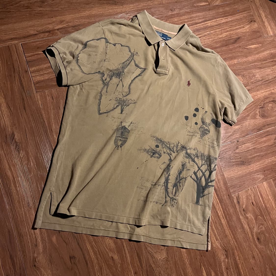 폴로 랄프로렌 사파리 프린팅 카라티 xl 상품이미지2