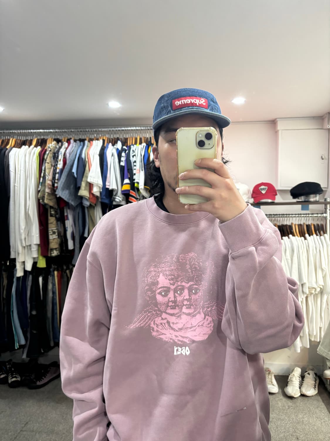 오베이 앤젤 비젼 피그먼트 맨투맨   상품이미지6