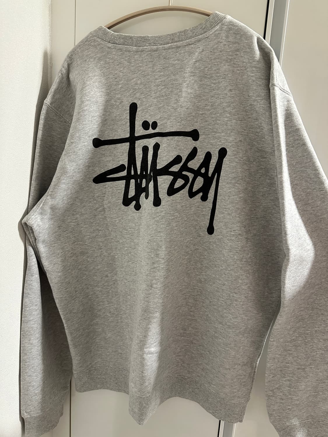 스투시 기모 맨투맨 스웨트셔츠 그레이 L 상품이미지1