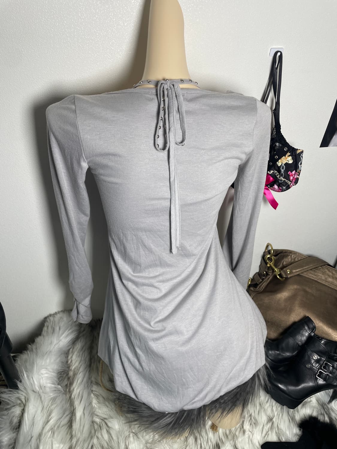 빈티지 갸루 홀터넥 탑 , 원피스 상품이미지5