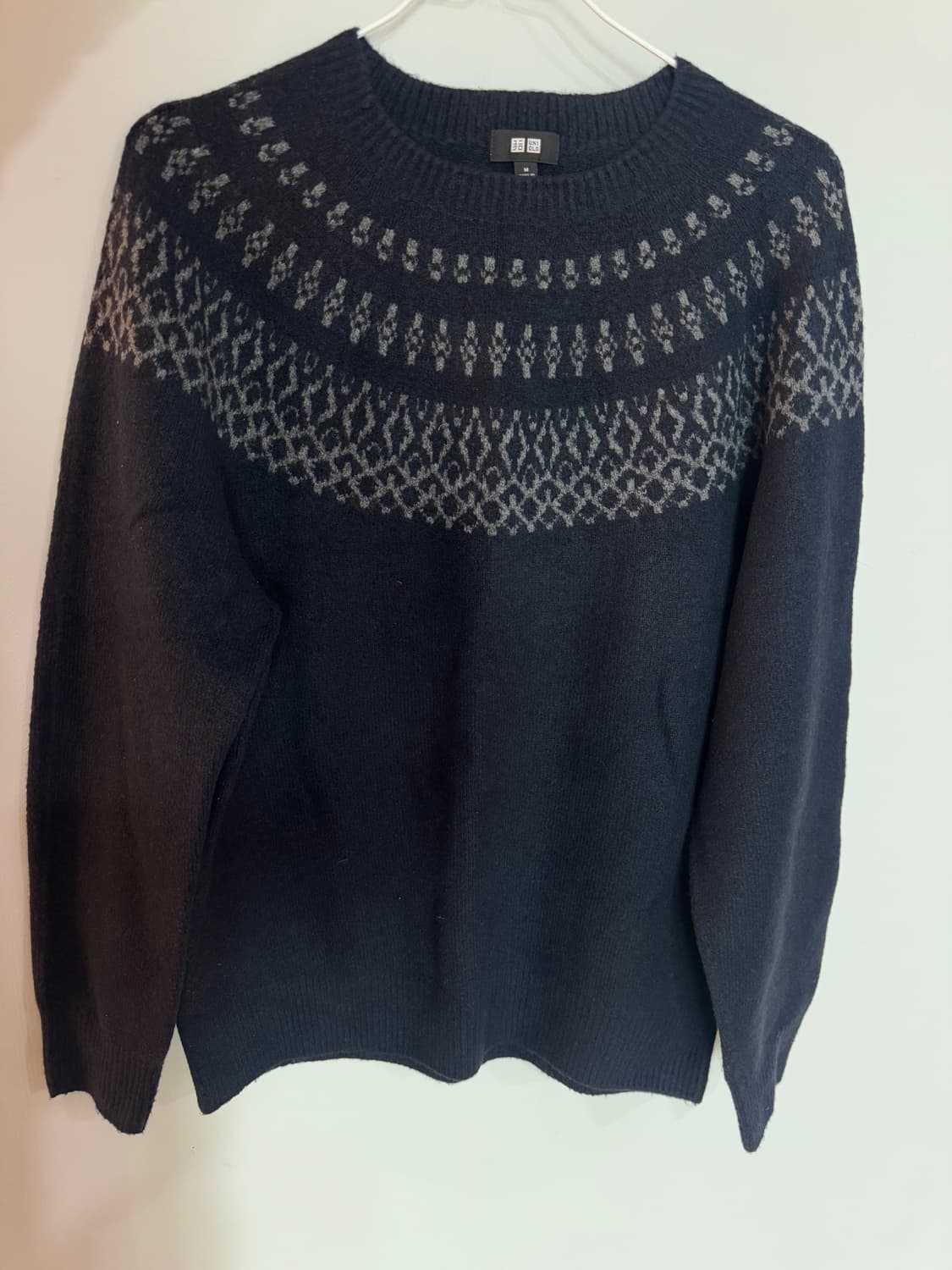 유니클로 플러피얀 노르딕니트 M 네이비 상품이미지1