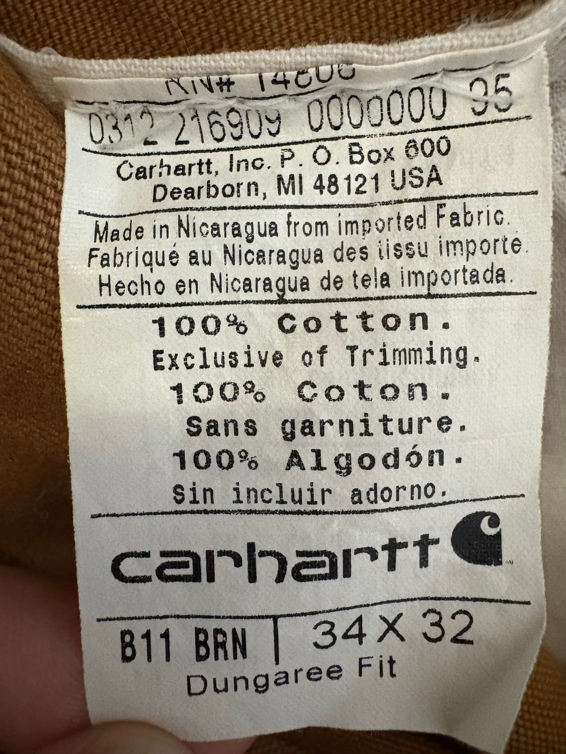 칼하트 덕 캔버스 카펜터 워크 팬츠 상품이미지4