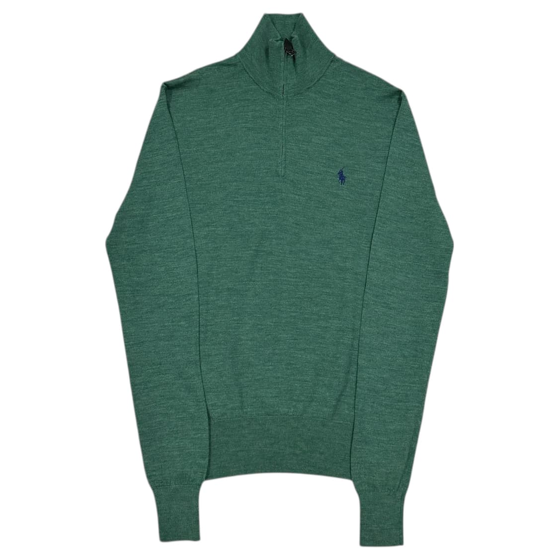 폴로 랄프로렌 메리노울 니트 하프 반집업 그린 S 상품이미지1