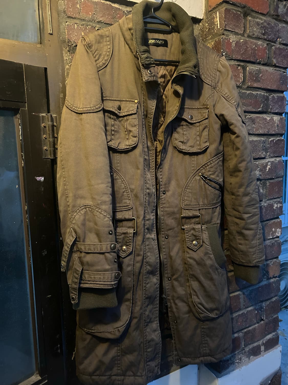 *rare design* 2000s 그런지 기믹 포켓 롱 야상자켓 상품이미지2