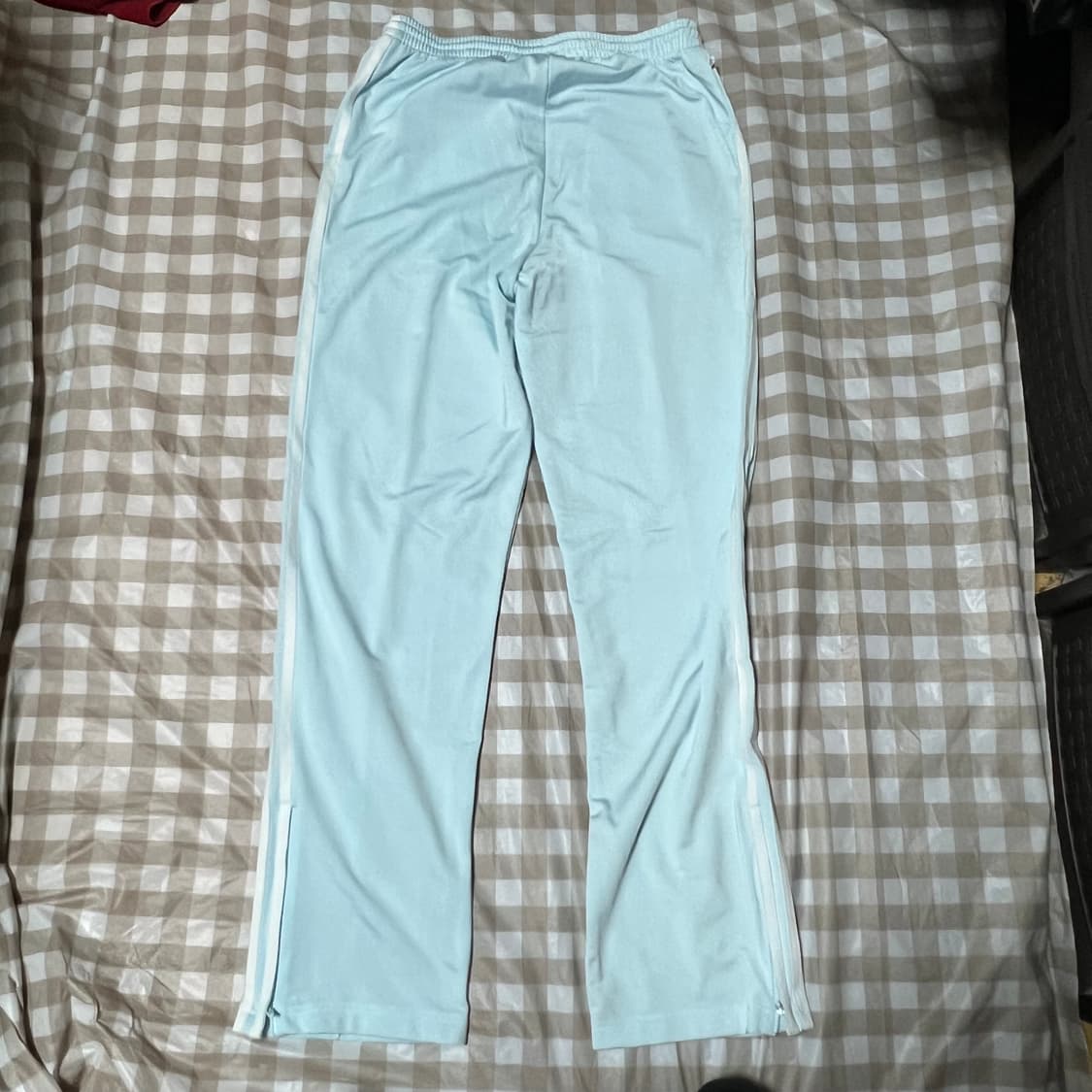 아디다스 파이어버드 트랙팬츠 L 삼선 트레이닝복 하늘 Y2K 하자 상품이미지5