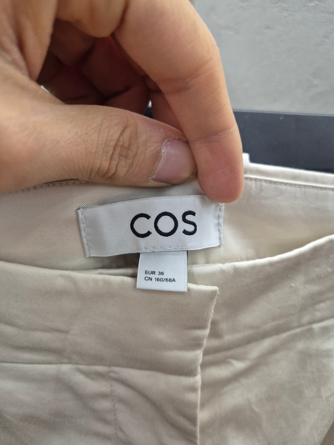 COS 베이지 코튼 와이드 팬츠 EUR 36 상품이미지7