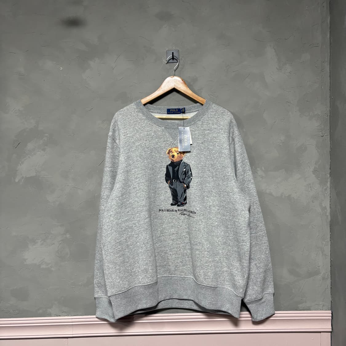 폴로 랄프로렌 신형 베어로고 맨투맨 회색 새상품 상품이미지1