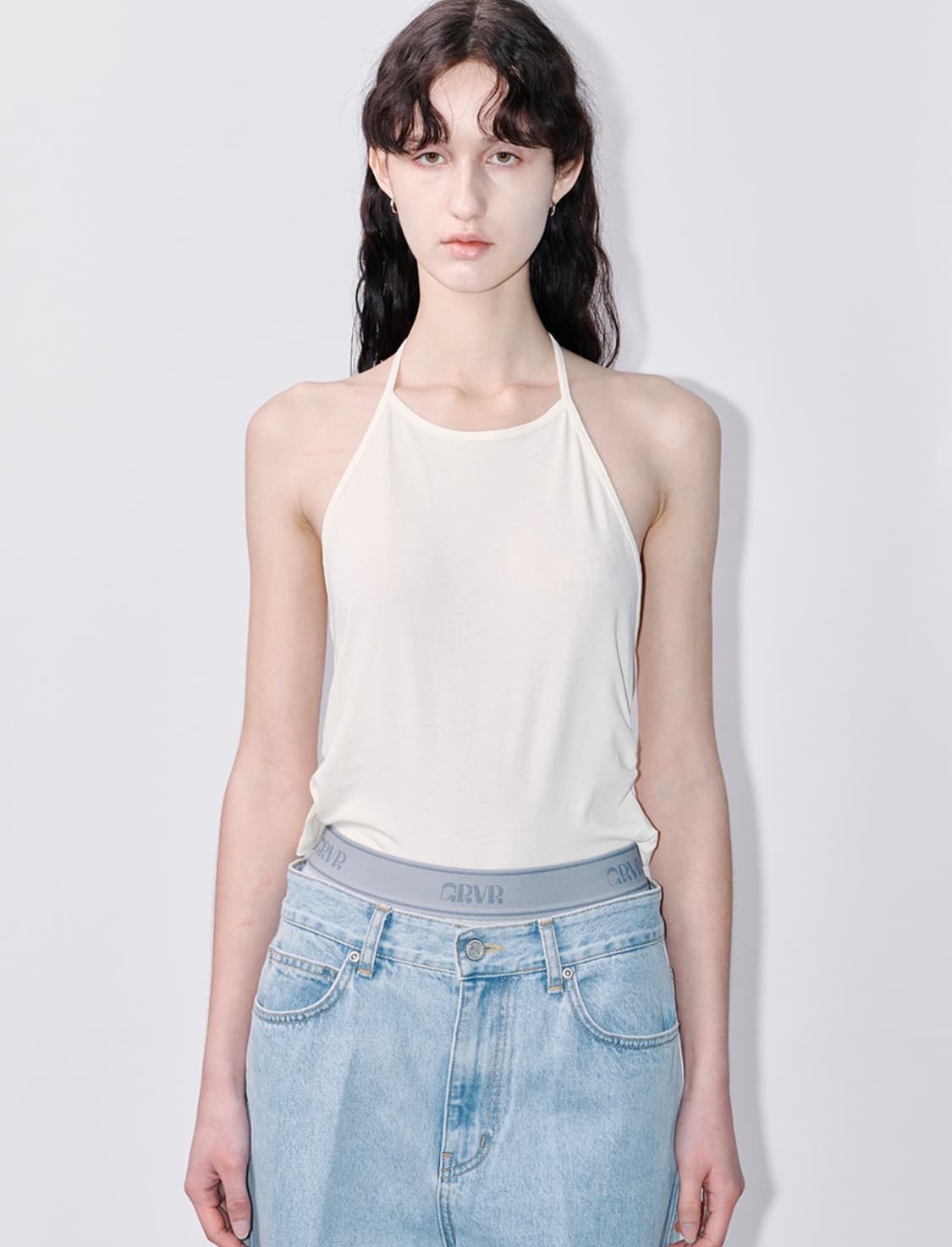 그로브 홀터탑 크림 새상품 택포 상품이미지1