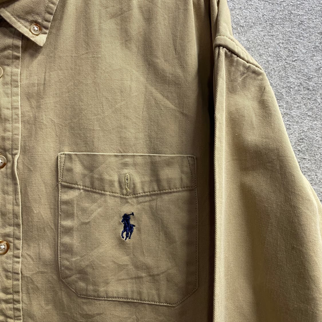 폴로 랄프로렌 베이지 옥스퍼드 셔츠 B3623 상품이미지3